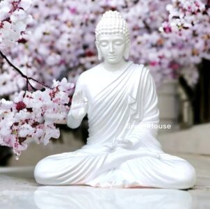 SwarnHouse Decors® Beautiful Sitting Buddha Idol Statue for Home & Garden – Big Size 2 Feet