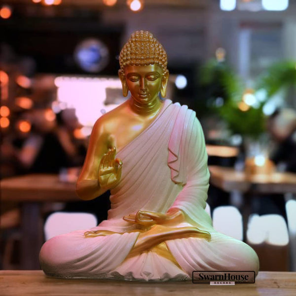 SwarnHouse Decors® Beautiful Sitting Buddha Idol Statue for Home & Garden – Big Size 2 Feet