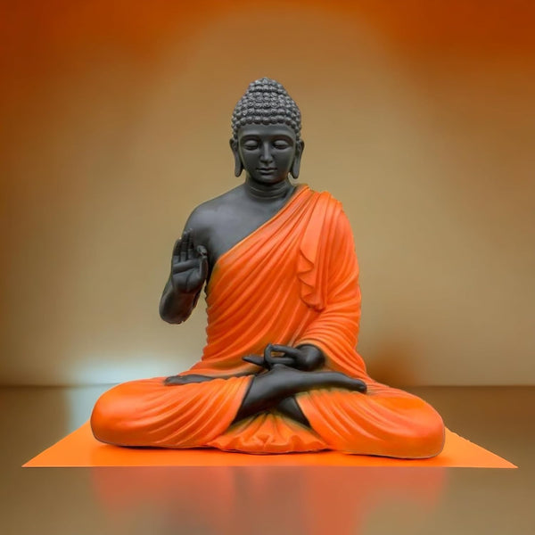 SwarnHouse Beautiful Sitting Buddha Idol Statue for Home & Garden - Big Size 2 Feet (Premium Collection)