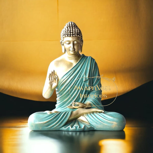 SwarnHouse Beautiful Sitting Buddha Idol Statue for Home & Garden - Big Size 2 Feet (Premium Collection)