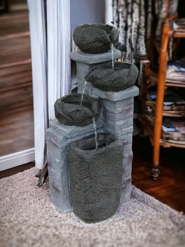 SwarnHouse Decors® Cask Stone Brick Water Fountain XLarge