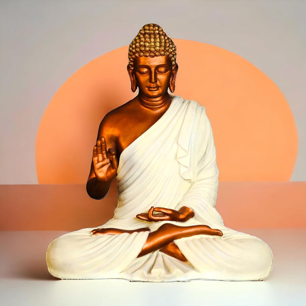 SwarnHouse Beautiful Sitting Buddha Idol Statue for Home & Garden - Big Size 2 Feet (Premium Collection)