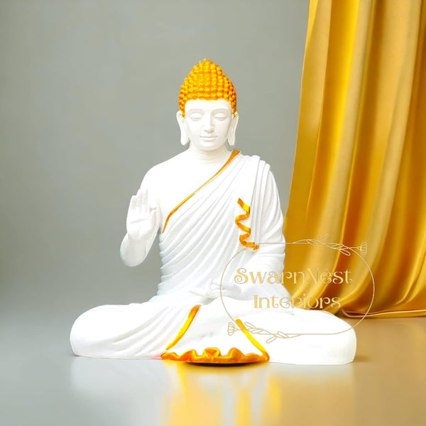 SwarnHouse Beautiful Sitting Buddha Idol Statue for Home & Garden - Big Size 2 Feet (Premium Collection)