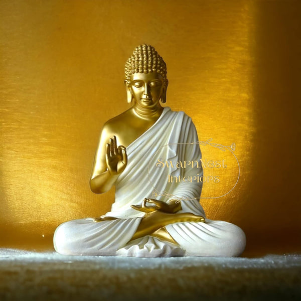 SwarnHouse Beautiful Sitting Buddha Idol Statue for Home & Garden - Big Size 2 Feet (Premium Collection)