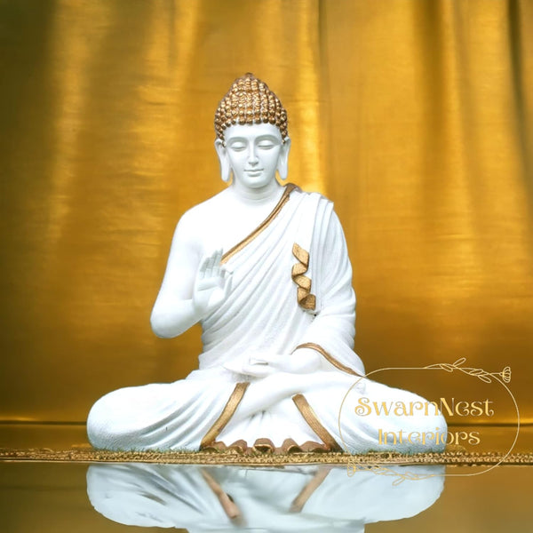 SwarnHouse Beautiful Sitting Buddha Idol Statue for Home & Garden - Big Size 2 Feet (Premium Collection)