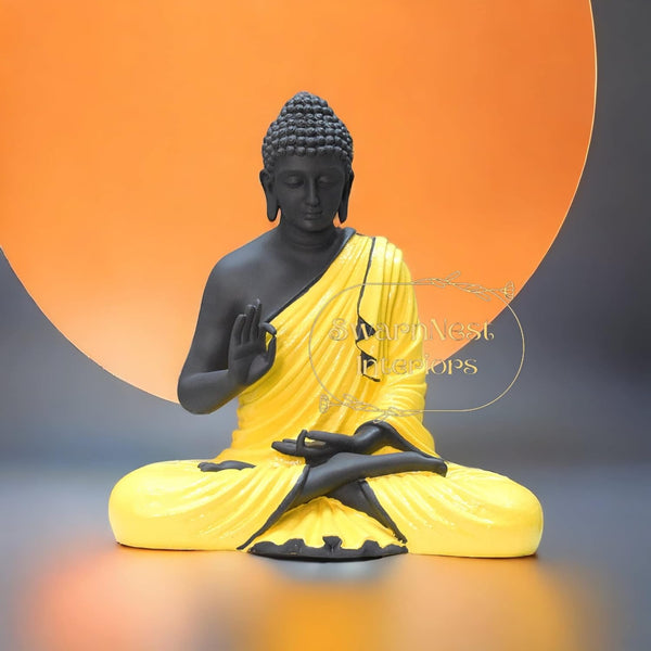 SwarnHouse Beautiful Sitting Buddha Idol Statue for Home & Garden - Big Size 2 Feet (Premium Collection)