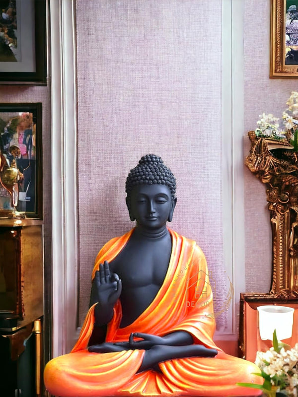 Swarnhouse Ashirwad Buddha Statue |Buddha showpiece for Table 1.5 Feet Buddha