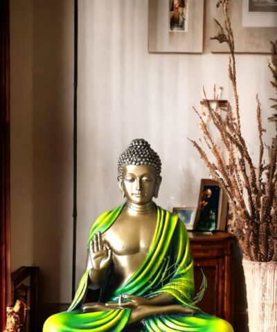 Swarnhouse Ashirwad Buddha Statue |Buddha showpiece for Table 1.5 Feet Buddha