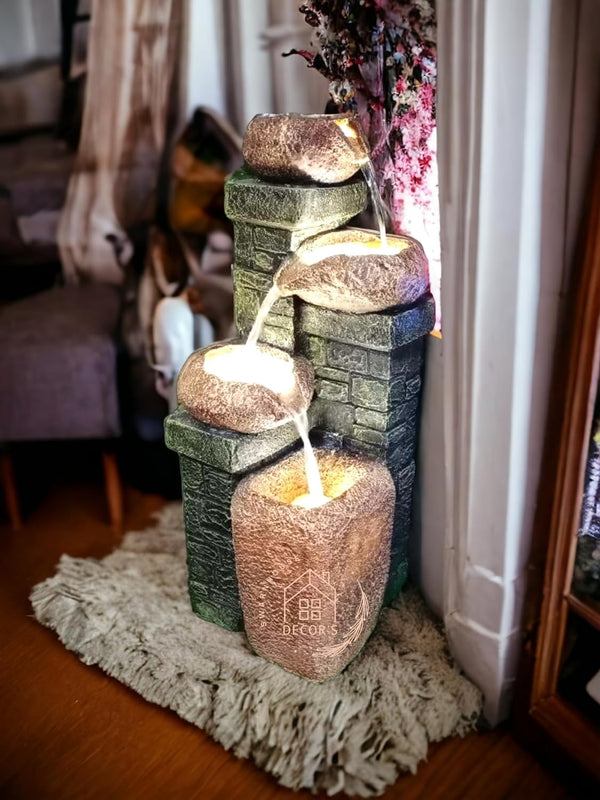 SwarnHouse Decors® Cask Stone Brick Water Fountain XLarge