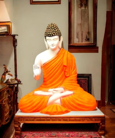 SwarnHouse Blessing Ashirwad Buddha Statue Samadhi Idol Figurine 3 feet Fiber