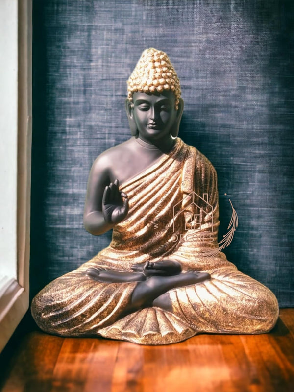 SwarnHouse Blessing Ashirwad Buddha Statue Samadhi Idol Figurine 3 feet Fiber