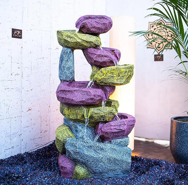 Water Fountain Unique Sculpture Multicolour