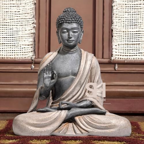 Swarnhouse Premium 1.5 Feet Buddha Statue for Indoor/Outdoor / Sculpture Article 12