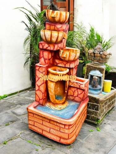 Swarnhouse Bigdiya 3.5 Feet Outdoor & Indore Fountain, Multicolour Large Fountain Design 2