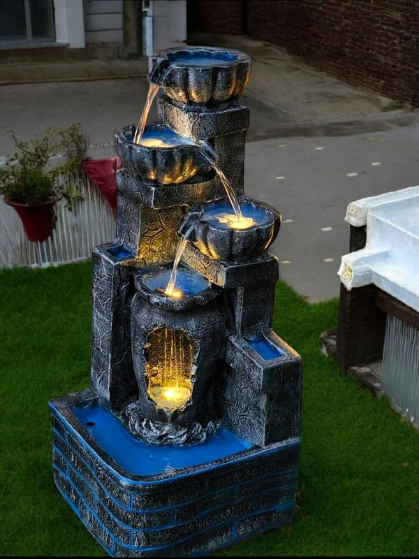Swarnhouse Bigdiya 3.5 Feet Outdoor & Indore Fountain, Multicolour Large Fountain Design 3
