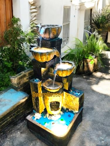 Swarnhouse Bigdiya 3.5 Feet Outdoor & Indore Fountain, Multicolour Large Fountain Design 4