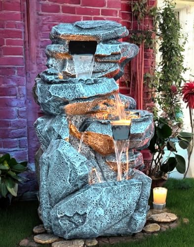 Swarnhouse 3 feet Rock Stone Fountain, Indoor & Outdoor Fountain Large Size Design 3