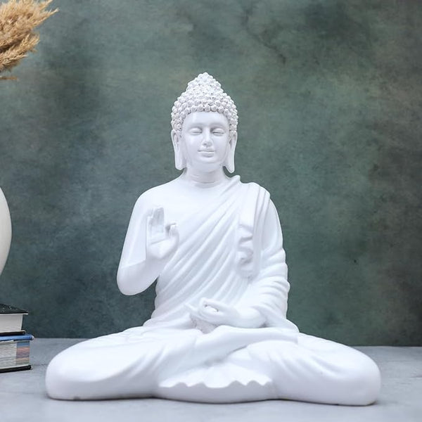 Buddha Sculpture Matte White