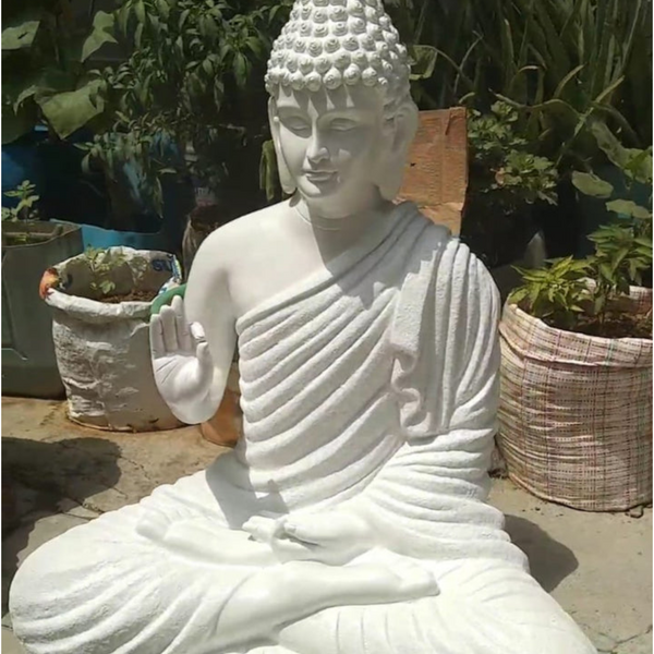 Swarn House Beautiful Sitting Buddha Idol Statue for Home & Garden – Big Size 3 Feet