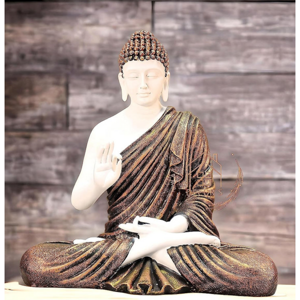 SwarnHouse Decors® Beautiful Sitting Buddha Idol Statue for Home & Garden – Big Size 2 Feet