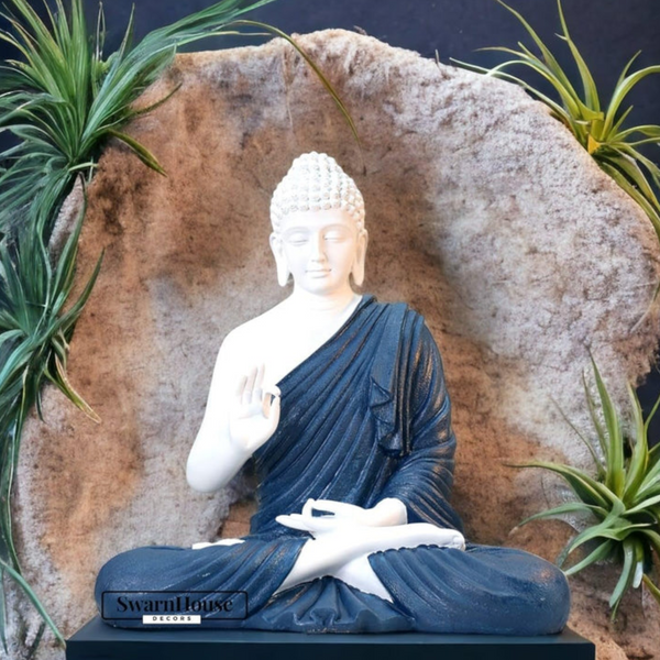 SwarnHouse Decors® Beautiful Sitting Buddha Idol Statue for Home & Garden – Big Size 2 Feet