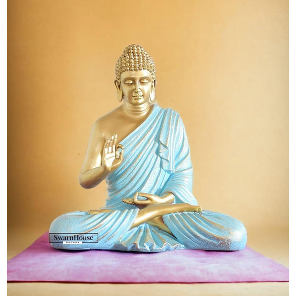 SwarnHouse Decors® Beautiful Sitting Buddha Idol Statue for Home & Garden – Big Size 2 Feet