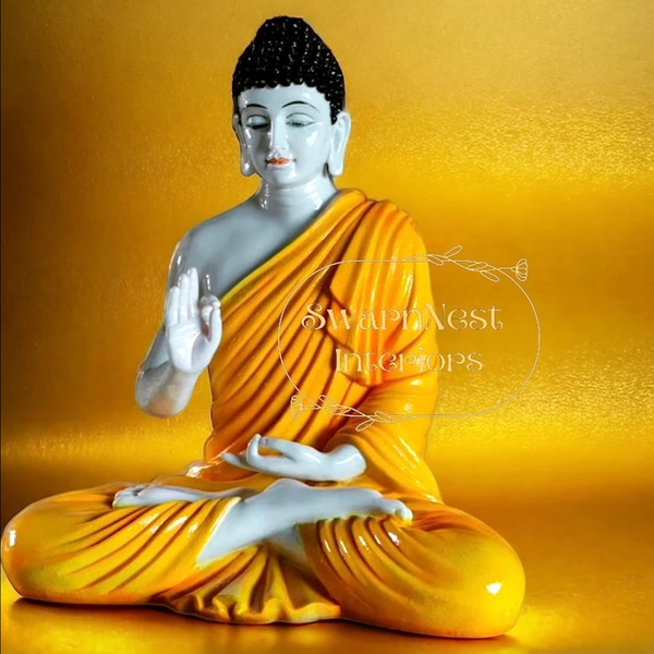 SwarnHouse Beautiful Sitting Buddha Idol Statue for Home & Garden - Big Size 2 Feet (Premium Collection)