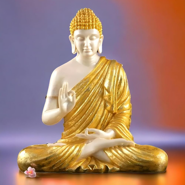 SwarnHouse Beautiful Sitting Buddha Idol Statue for Home & Garden - Big Size 2 Feet (Premium Collection)