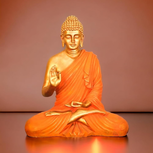 SwarnHouse Beautiful Sitting Buddha Idol Statue for Home & Garden - Big Size 2 Feet (Premium Collection)