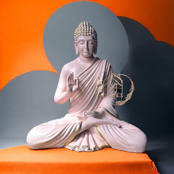 SwarnHouse Beautiful Sitting Buddha Idol Statue for Home & Garden - Big Size 2 Feet (Premium Collection)