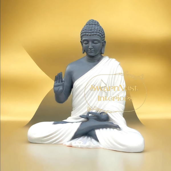 SwarnHouse Beautiful Sitting Buddha Idol Statue for Home & Garden - Big Size 2 Feet (Premium Collection)