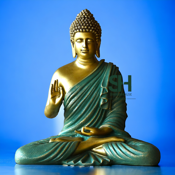 Buddha Sculpture Sea Green